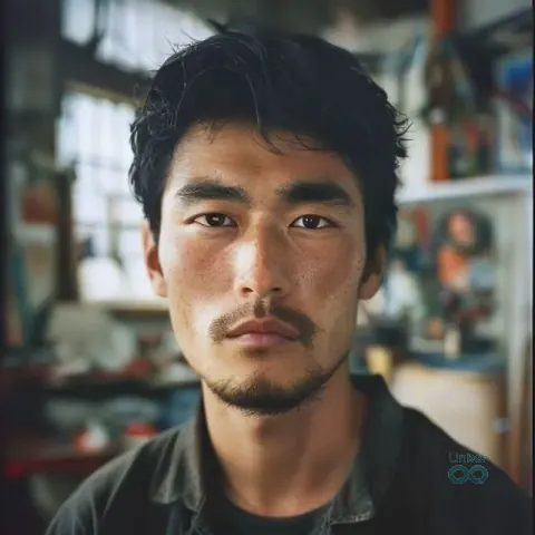 AI 생성 이미지 — 田中 悠真 작가 초상