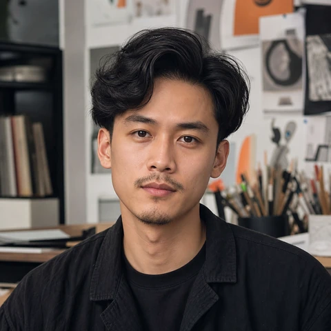 AI 생성 이미지 — Lê Minh 작가 초상