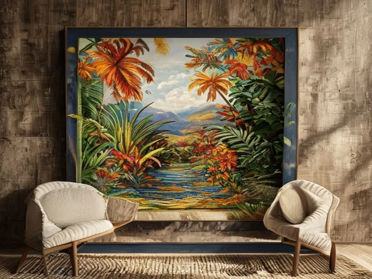 AI 생성 이미지 — Abaca Landscape Tapestry
