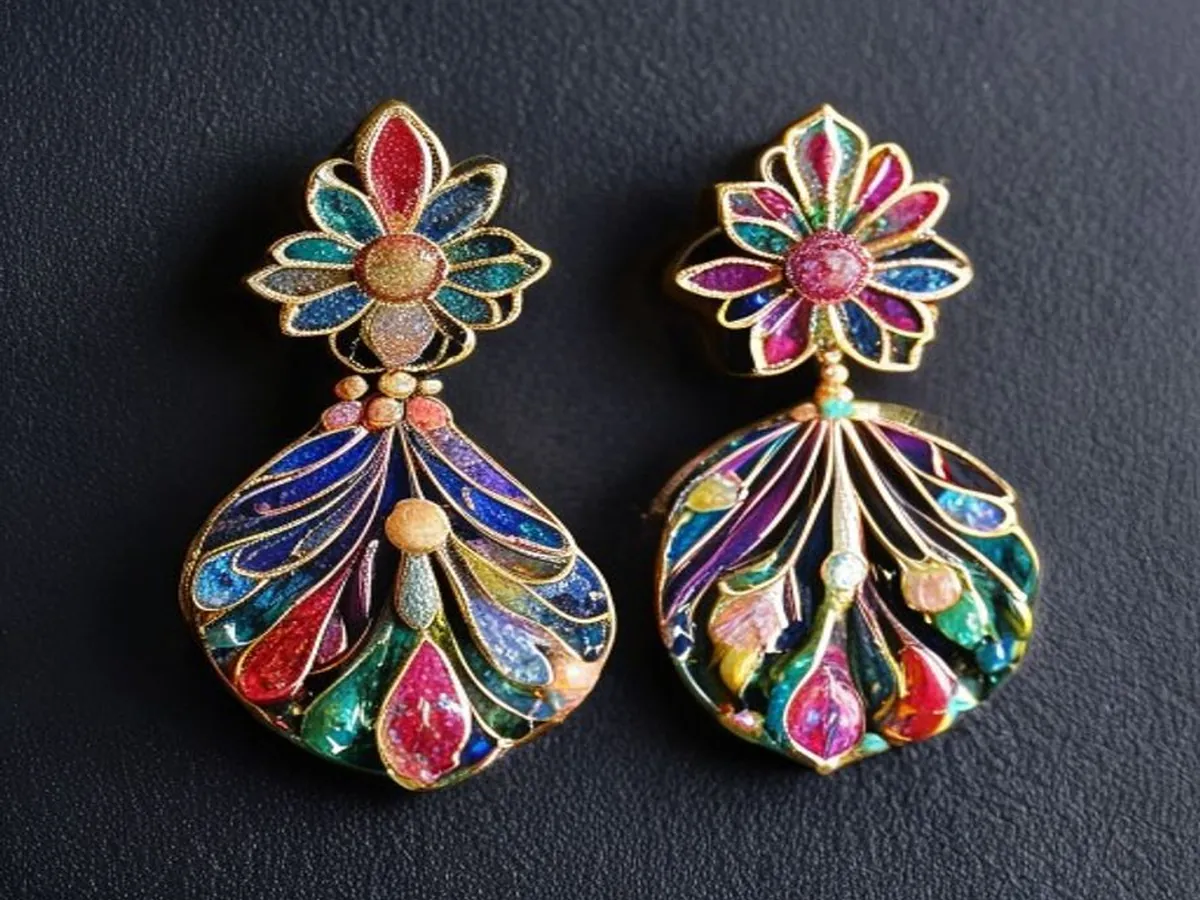 AI 생성 이미지 — Enamel Earring Study