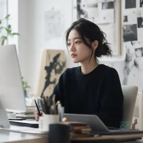 AI 생성 이미지 — 김나연 작가 초상