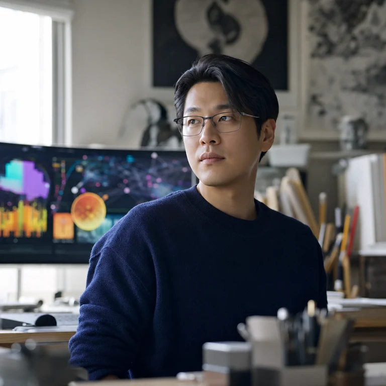 AI 생성 이미지 — 강태오 작가 초상