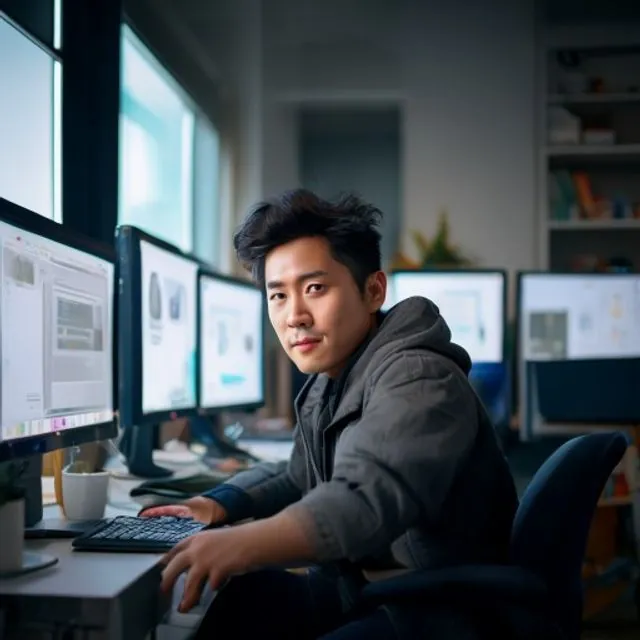 AI 생성 이미지 — 陈浩然 작가 초상