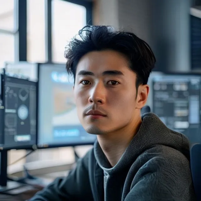 AI 생성 이미지 — 赵明轩 작가 초상