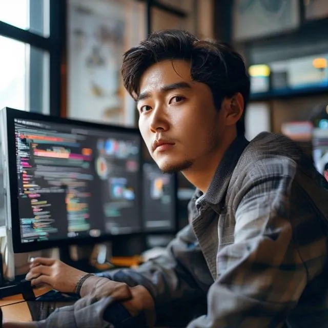 AI 생성 이미지 — 강현우 작가 초상